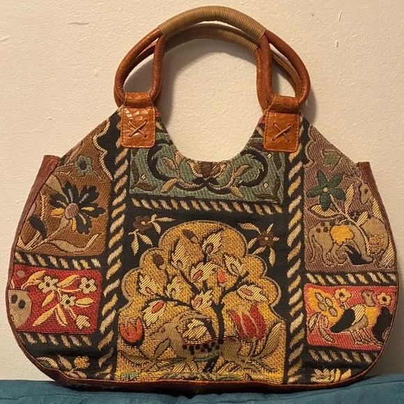 Embroidered Multicolor Handbag - Picture 2 of 4